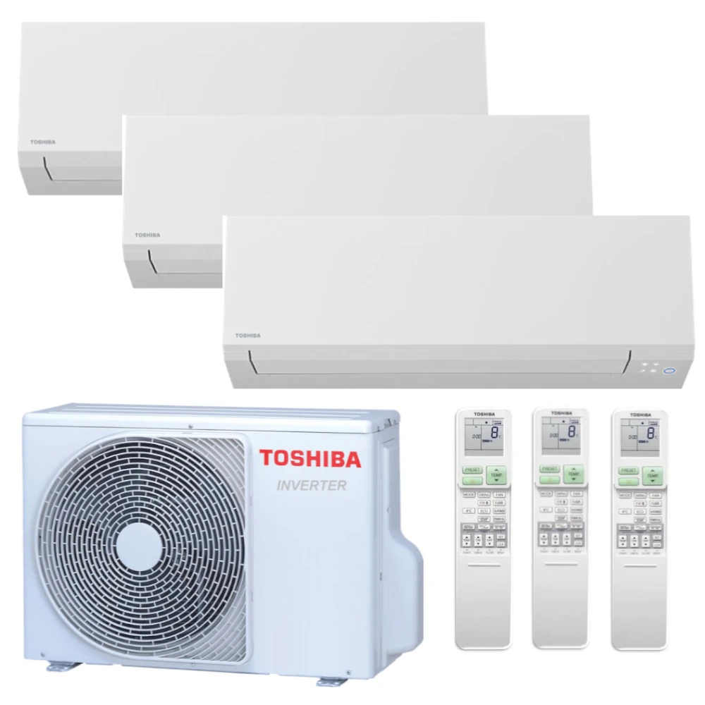 Toshiba Shorai Edge multisplit 3x1 (2x 2,5 a 1x 3,5 kW) včetně montáže