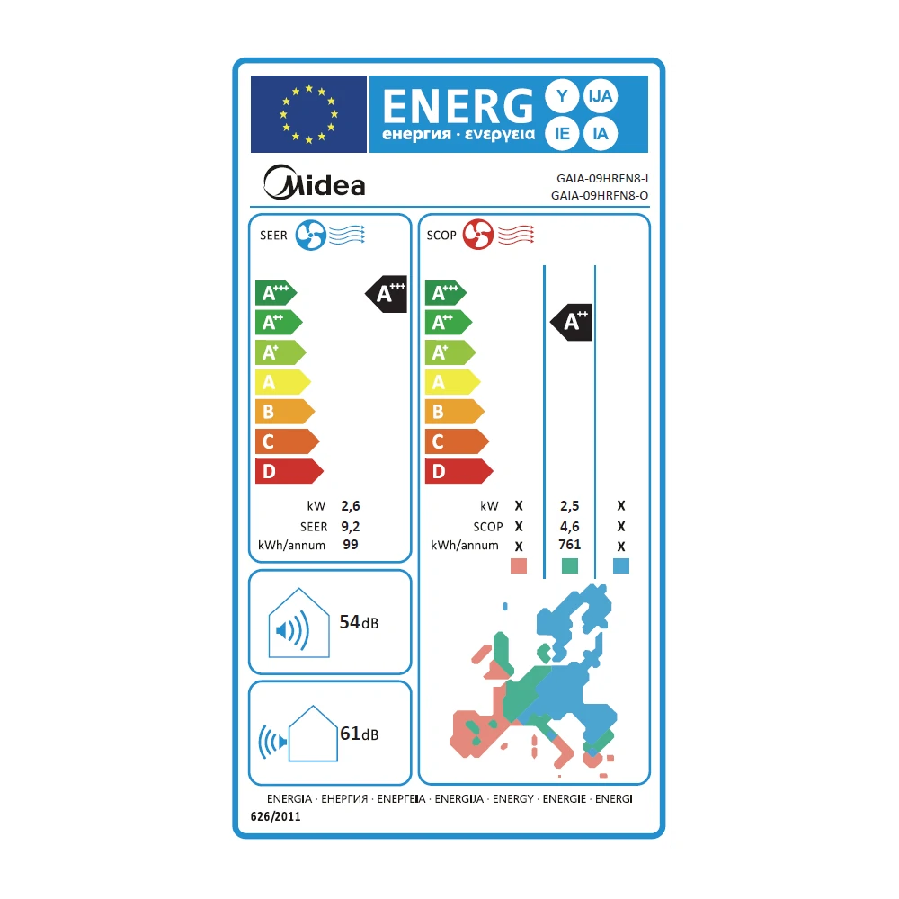 Midea Gaia 2,6 kW (bílá)