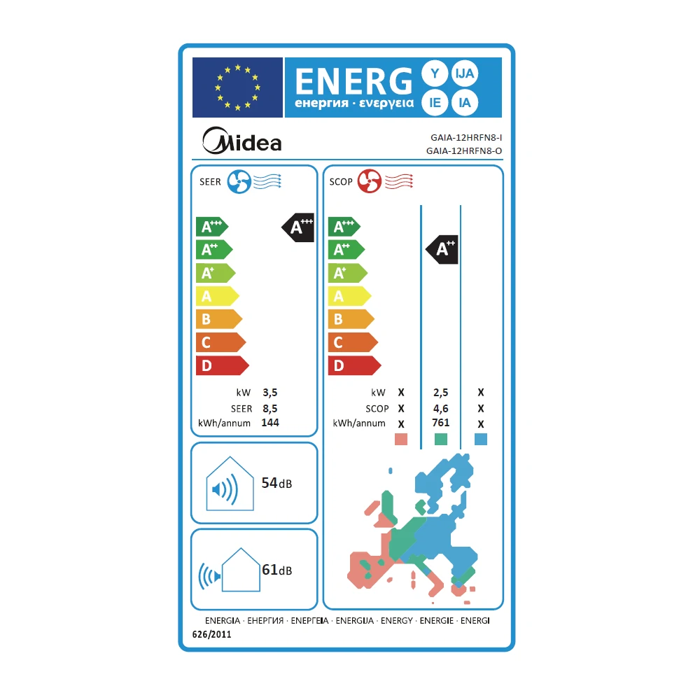 Midea Gaia 3,5 kW (bílá)